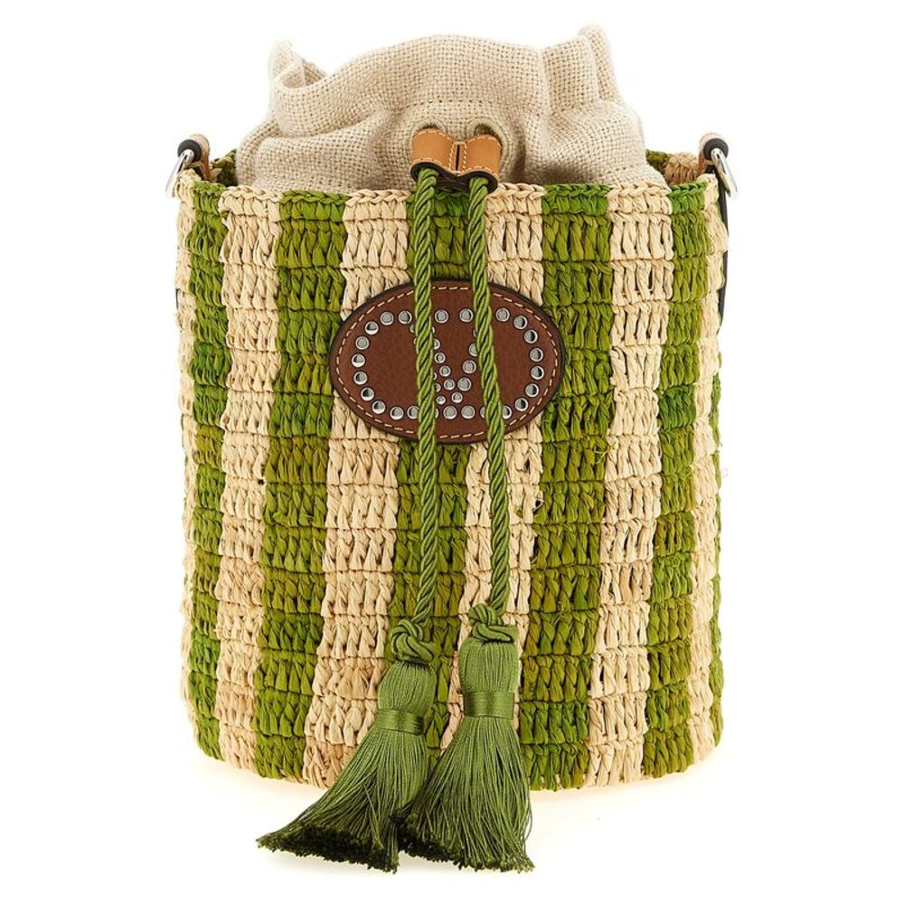 Valentino Garavani Women Valentino Garavani Raffia Small Bucket Bag - Picture 1 of 4
